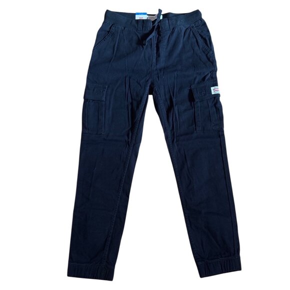 Levis Jogger Youth Black Cargo Pants L/G 10/12 Pockets & Elastic Waist  NWT - Picture 1 of 9